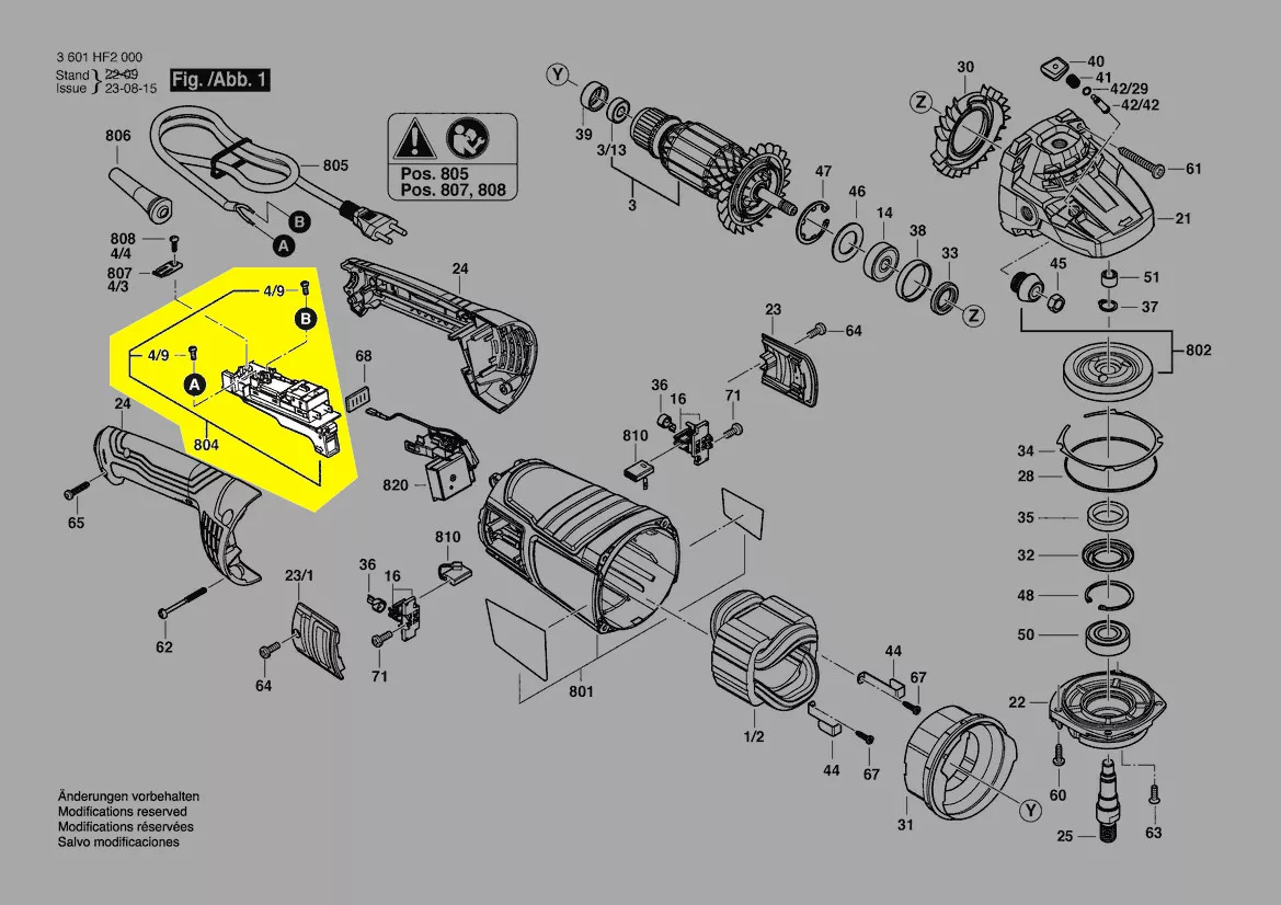 Interrupteur marche arrêt réf. 1 607 200 396 Bosch